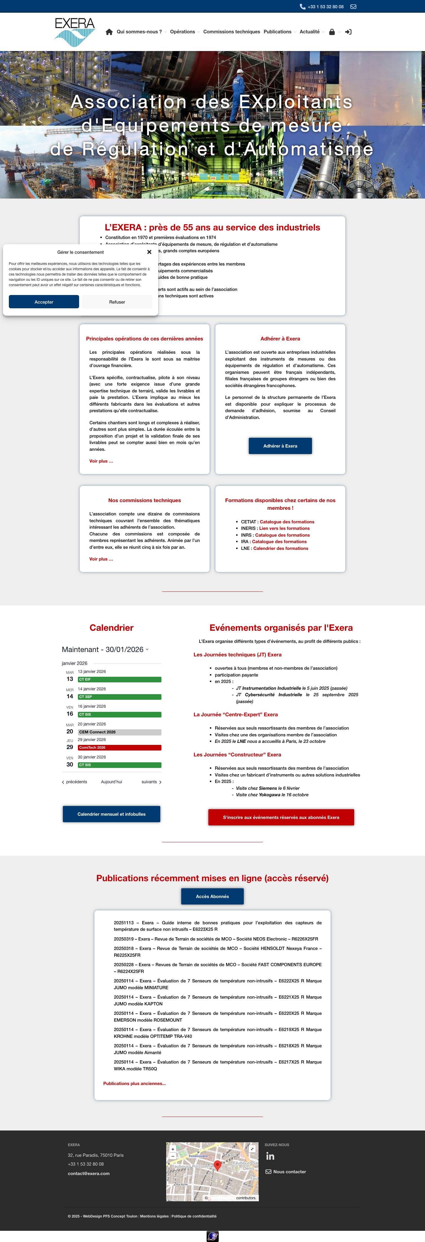 Accueil - Exera - Full Screenshot