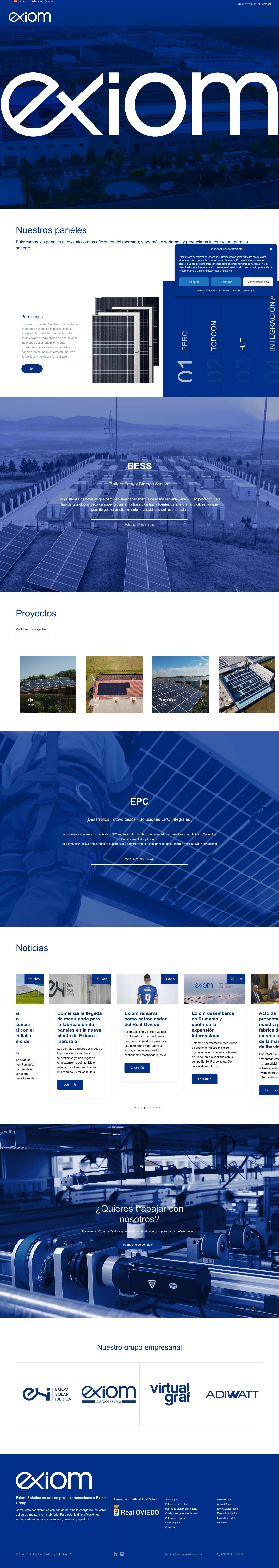 Inicio - Exiom Solution - Full Screenshot