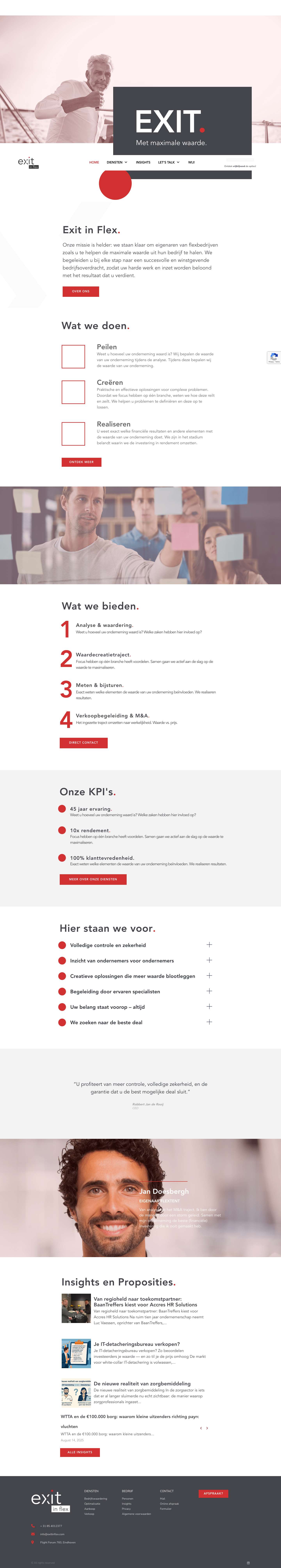 M&A flexbranche - Exit in Flex - Full Screenshot