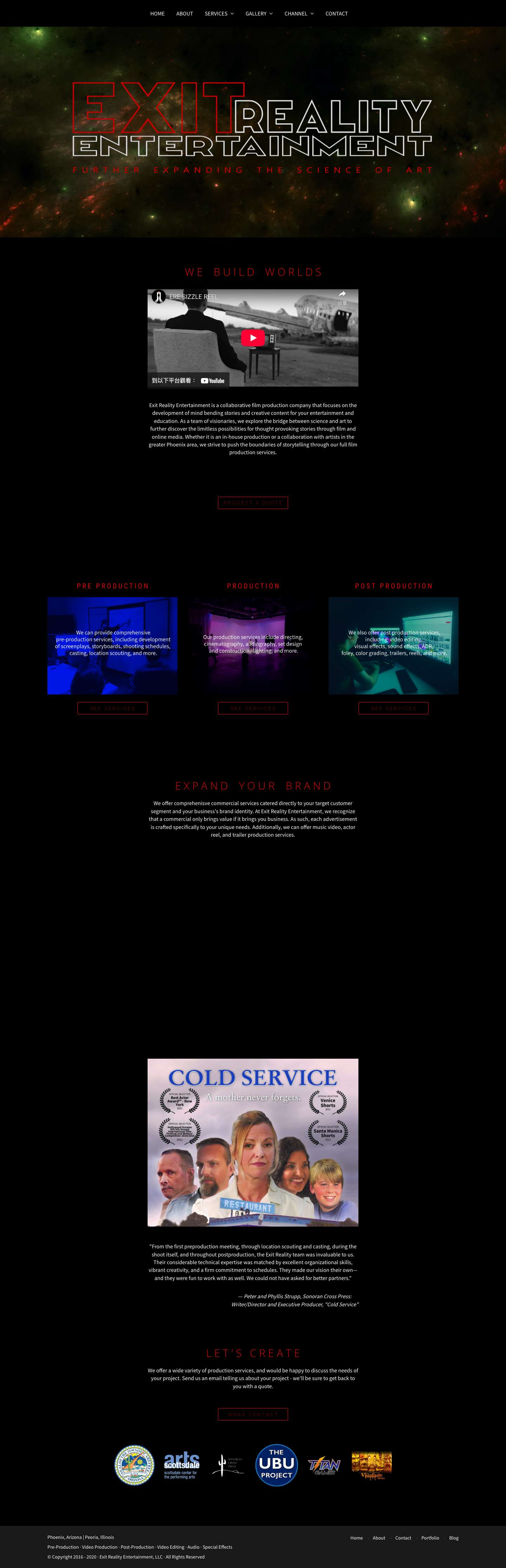 Exit Reality Entertainment – We Build Worlds - Full Screenshot