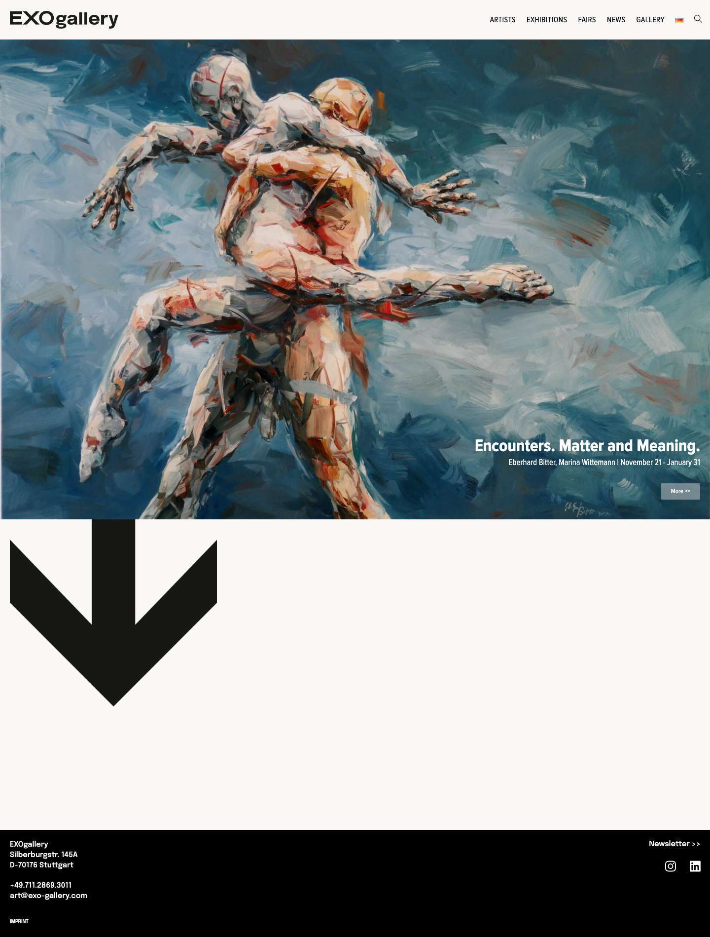 ExoGallery | Contemporary Art Gallery in Stuttgart, Germany - Full Screenshot