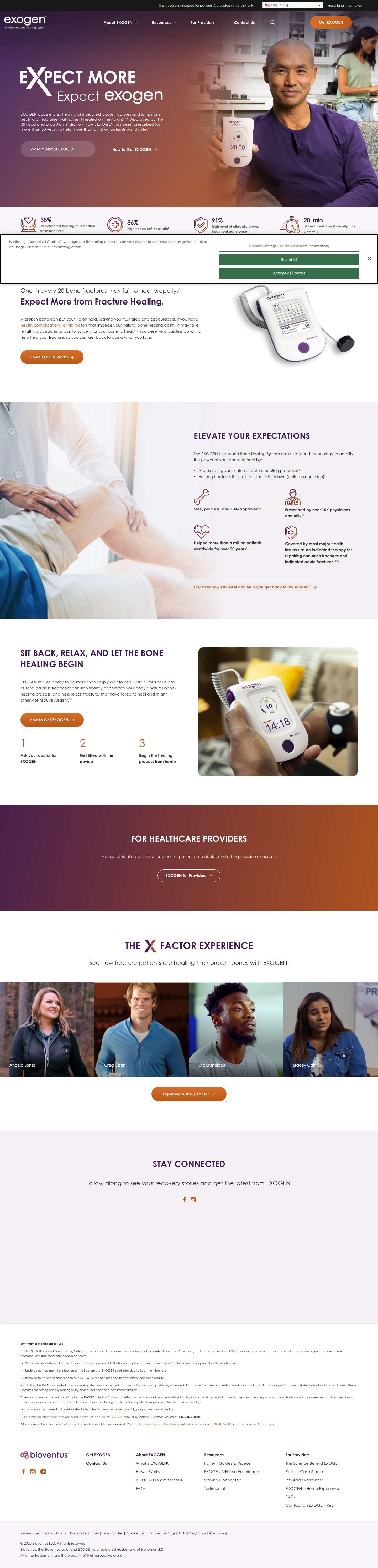 EXOGEN Ultrasound Bone Healing System - Full Screenshot