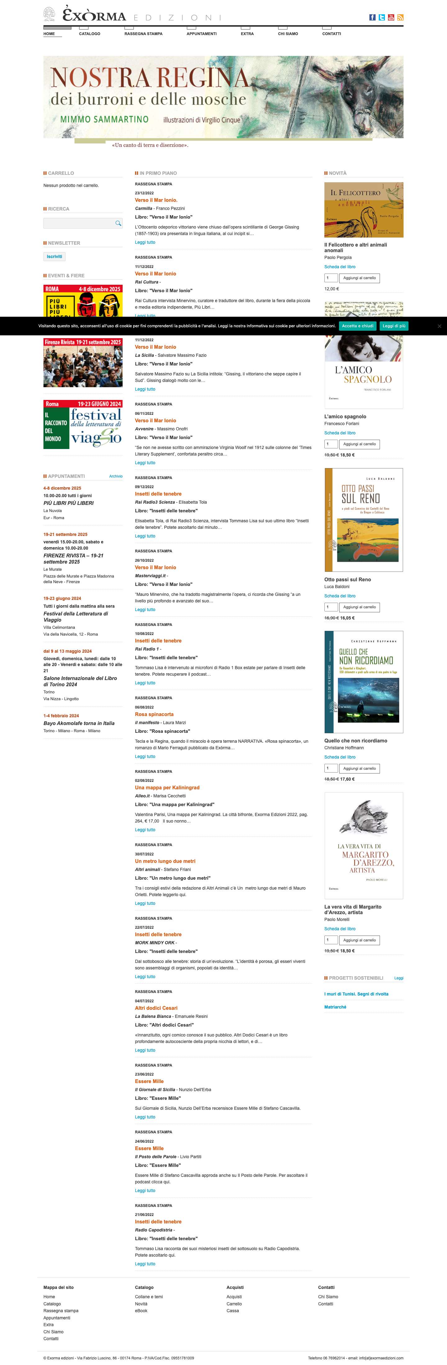 Exorma. Letterature,viaggio,antropologia,temi sociali,arte,saggistica Exorma. Letterature,viaggio,antropologia,temi sociali,arte,saggistica - Full Screenshot