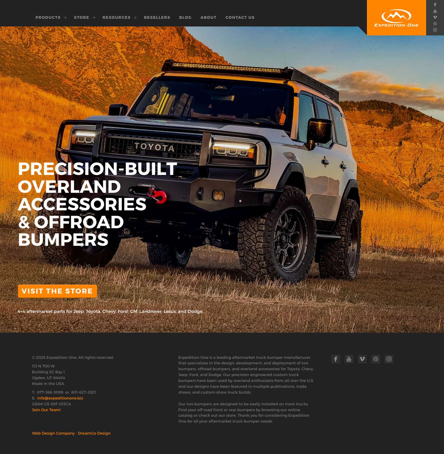 EXP One - Offroad Bumpers & Overland Accessories - Full Screenshot
