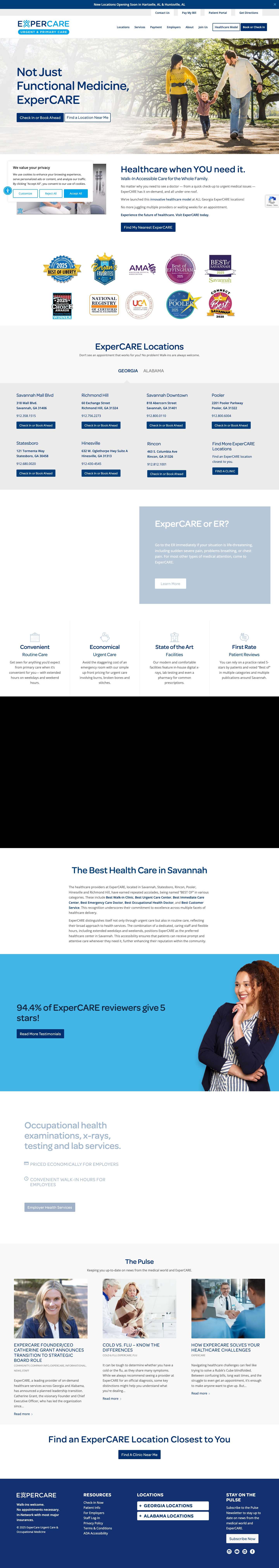 ExperCARE Urgent Care & Walk-In Primary Care SavannahPreviousNextPreviousNextPreviousNextScroll to top - Full Screenshot
