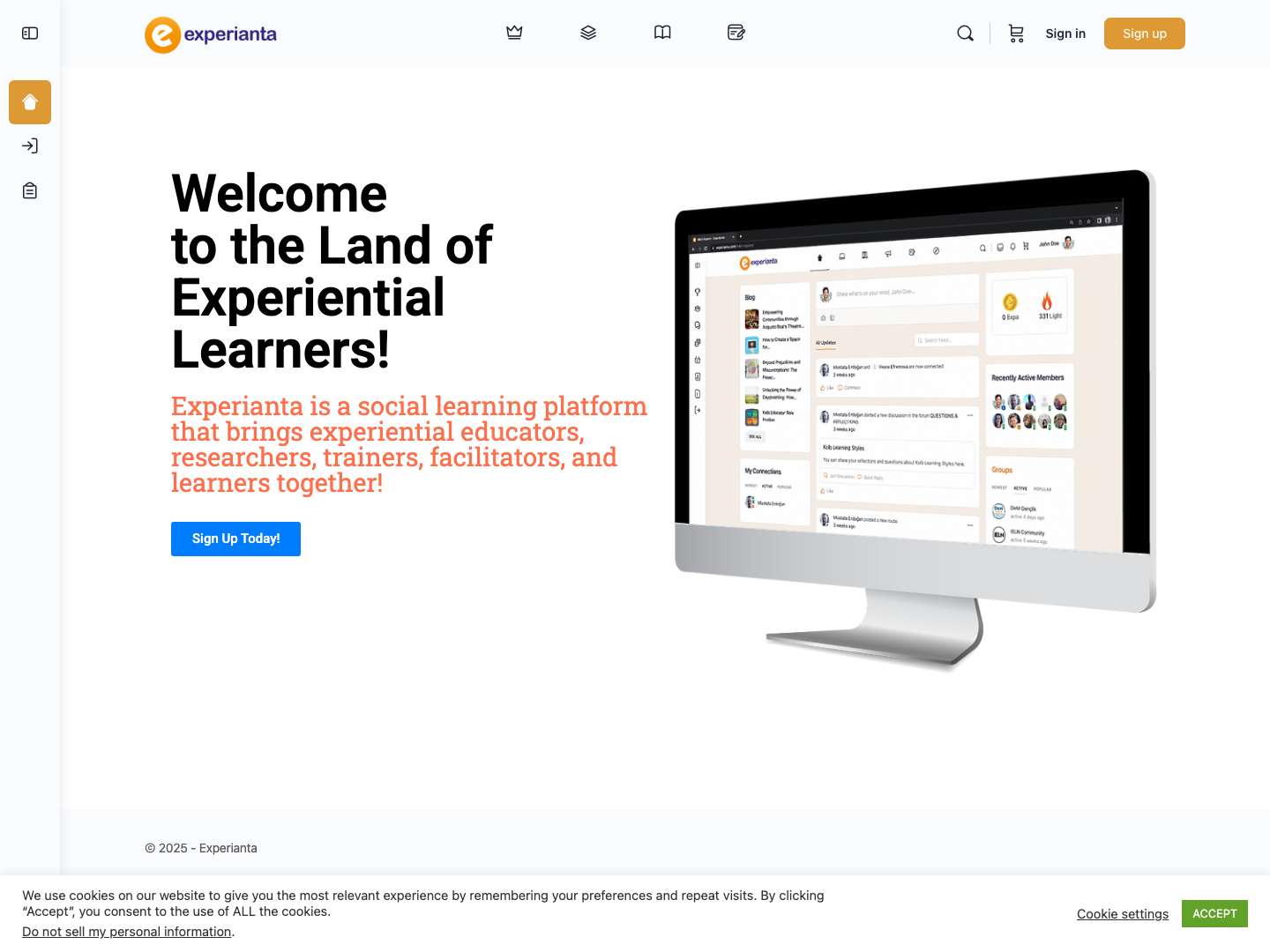 Home - Experianta - Full Screenshot