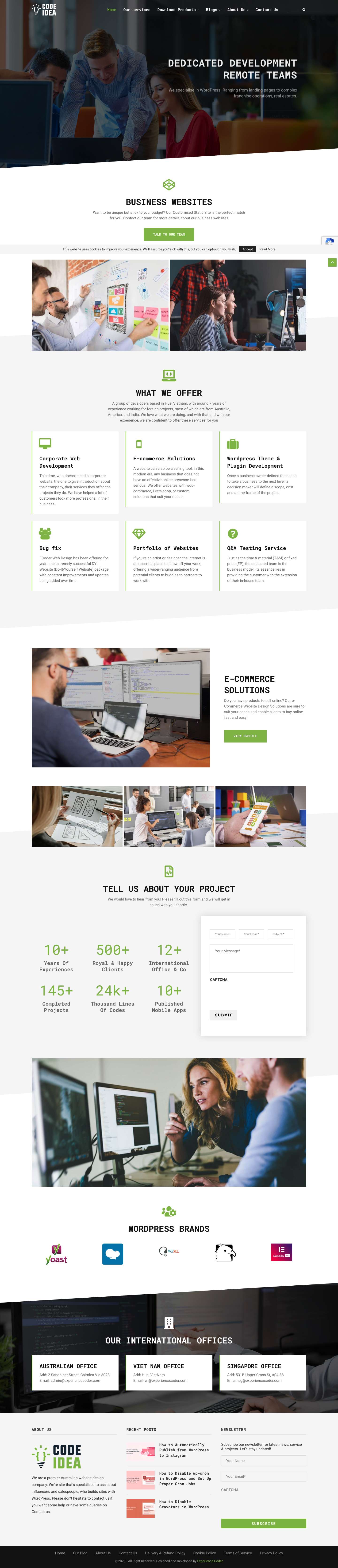 Home - Experience Coder - Full Screenshot