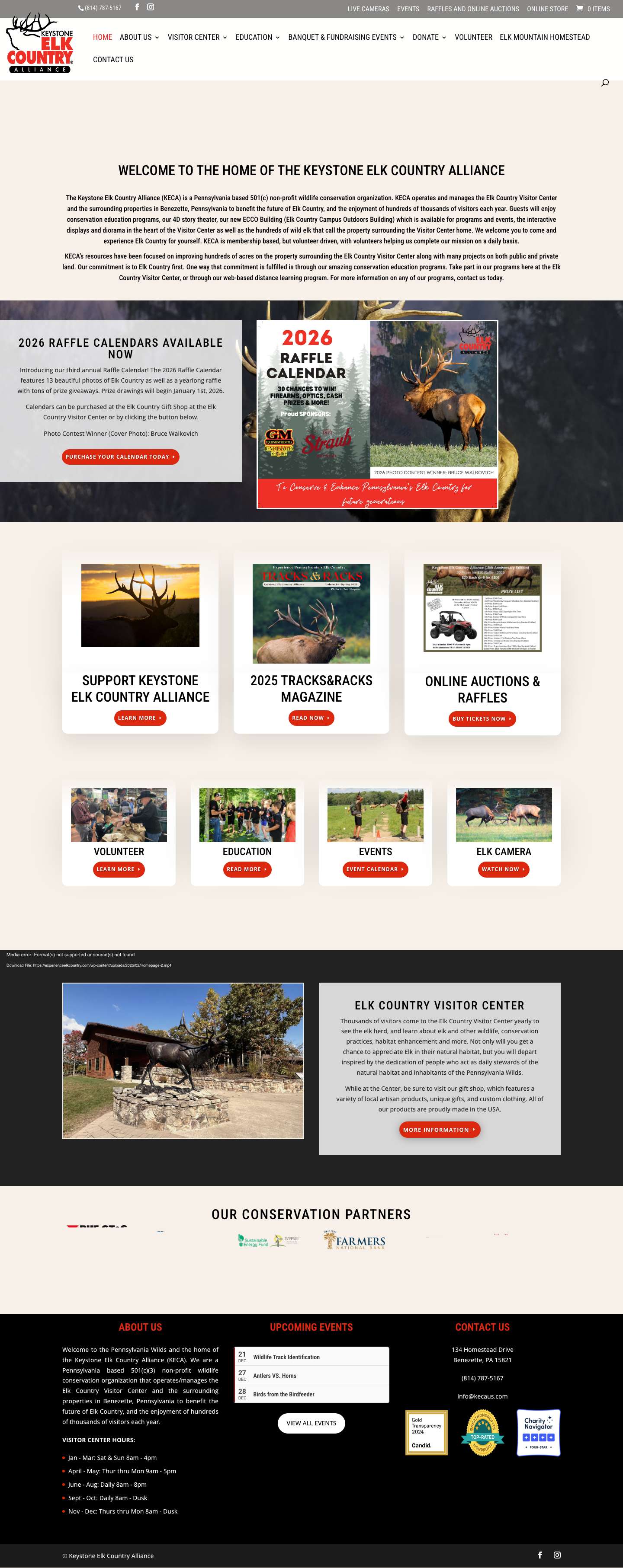 Keystone Elk Country Alliance | Experience Elk Country - Full Screenshot