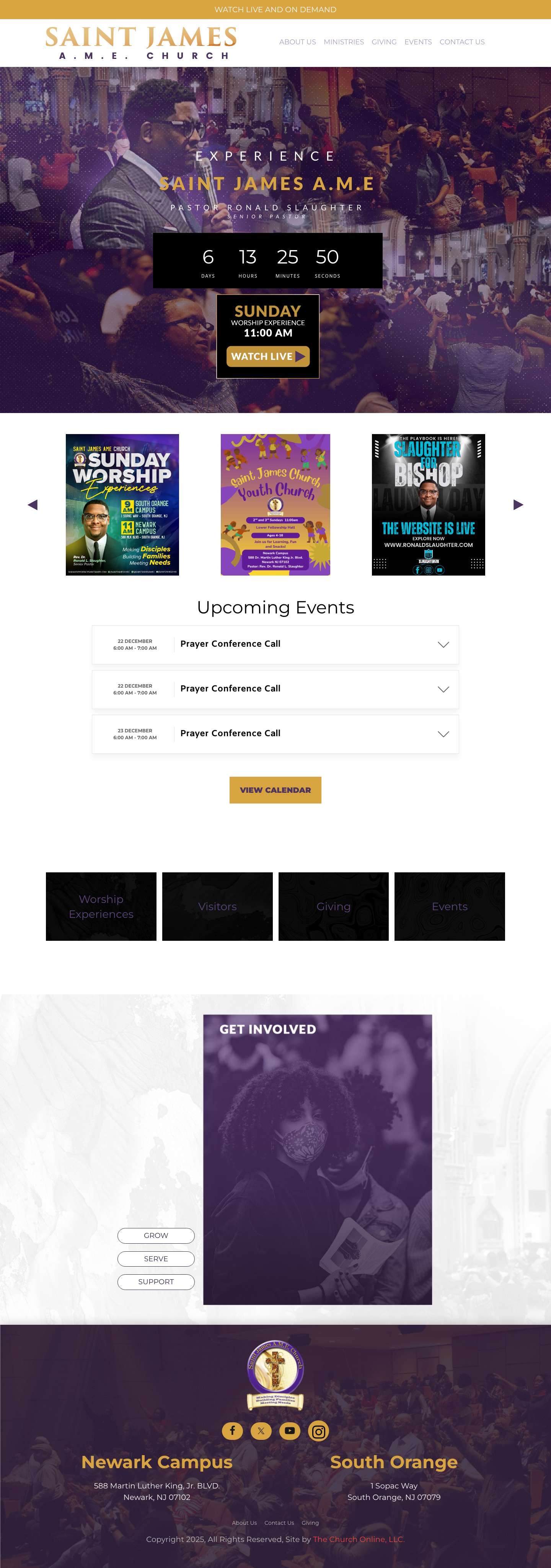 Home - Saint James A.M.E. Church - Full Screenshot