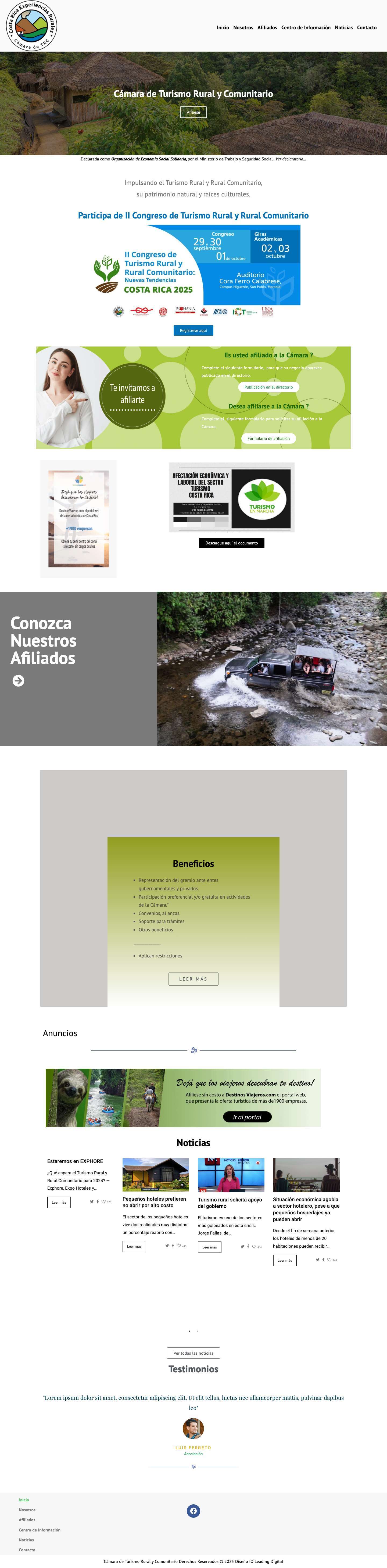 Cámara de Turismo Rural y Comunitario – Cámara de Turismo Rural y Comunitario - Full Screenshot