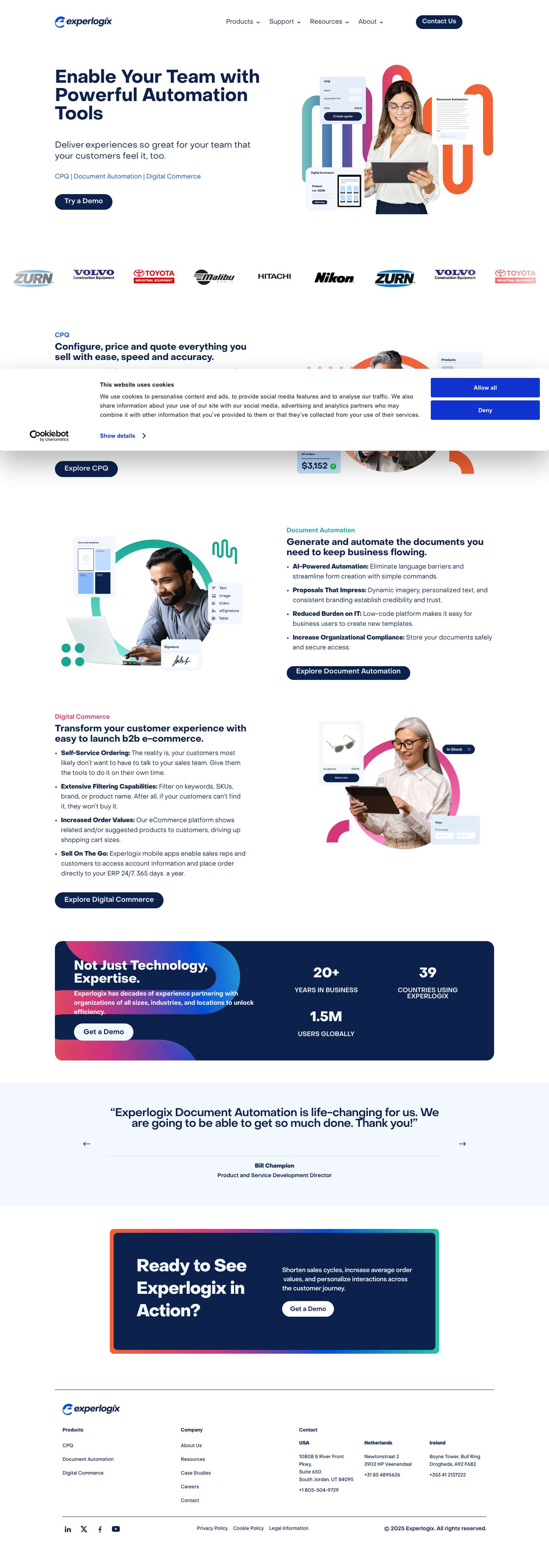 Home - ExperlogixExperlogix Footer – Responsive (Tablet-Optimized) - Full Screenshot