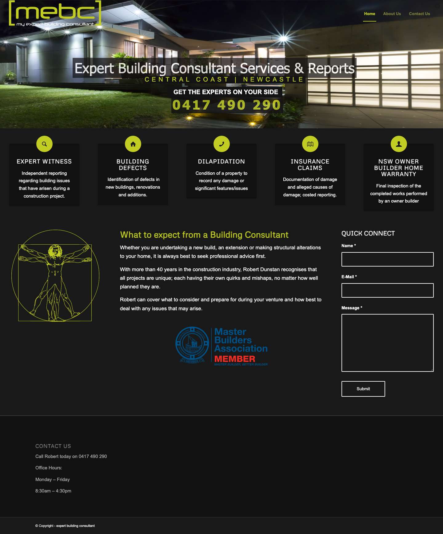 Expert Witness Reports, Building defects, Dilapidation, Insurance claims - Full Screenshot