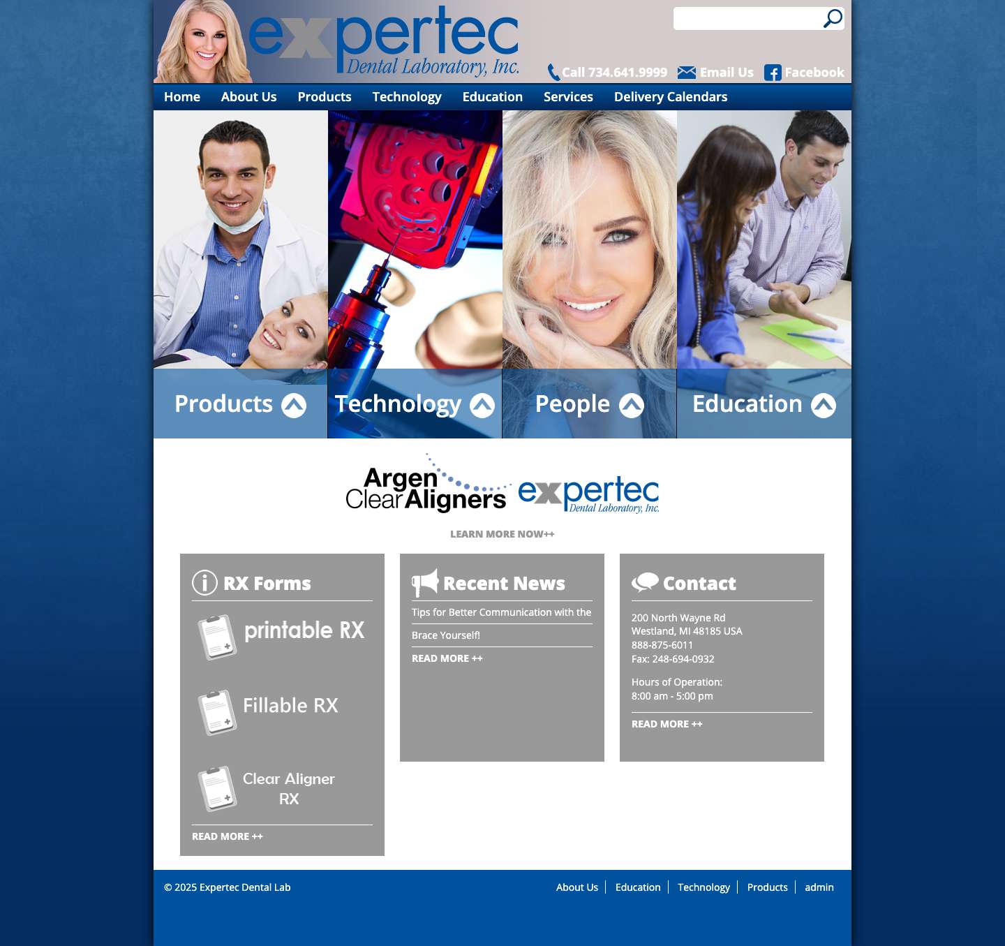 Expertec Dental Lab | Westland MI- - Full Screenshot