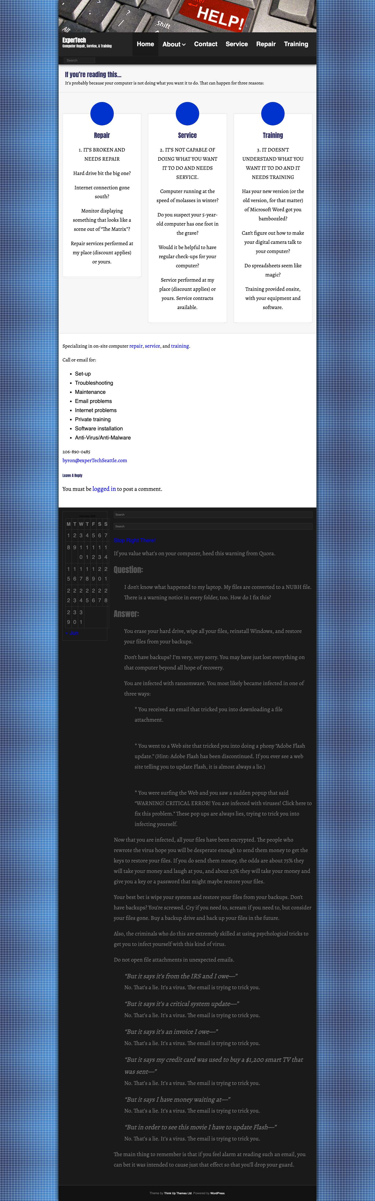 ExperTech – Computer Repair, Service, & Training - Full Screenshot