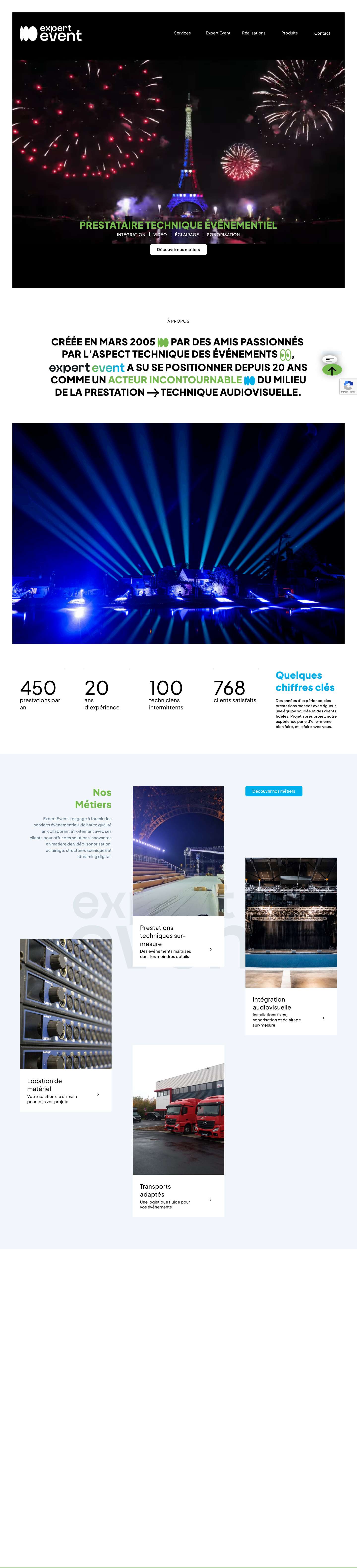 Prestataire technique audiovisuel événementiel | Expert EventExpert Event - Full Screenshot