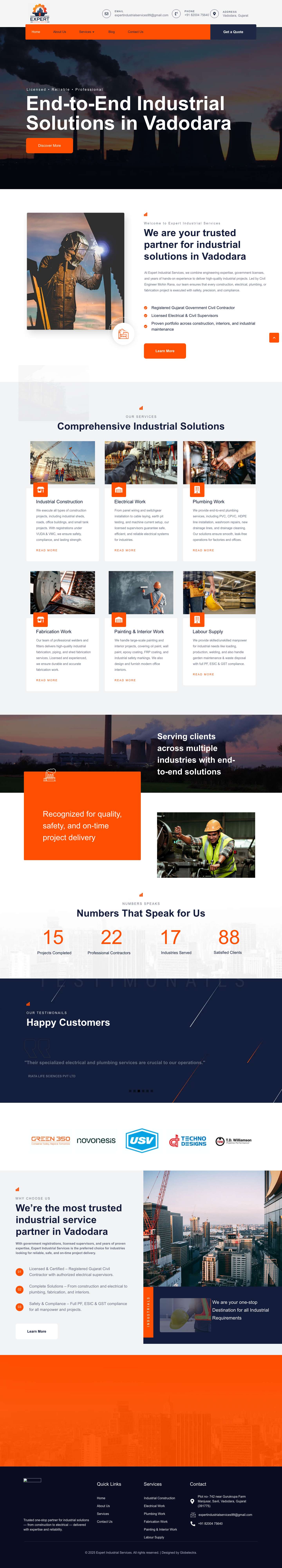 Expert Industrial Services - Full Screenshot