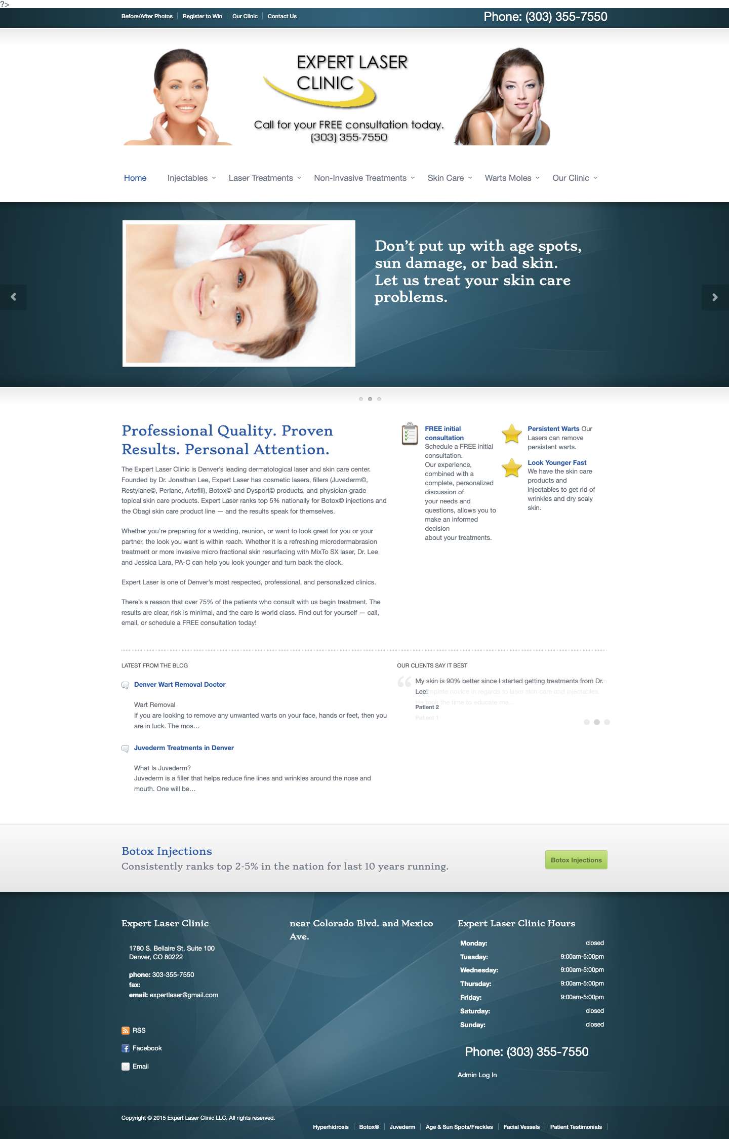 Dr Lee - Denver Tattoo Removal & Botox Injection Expert Denver Botox and Juvederm - Full Screenshot