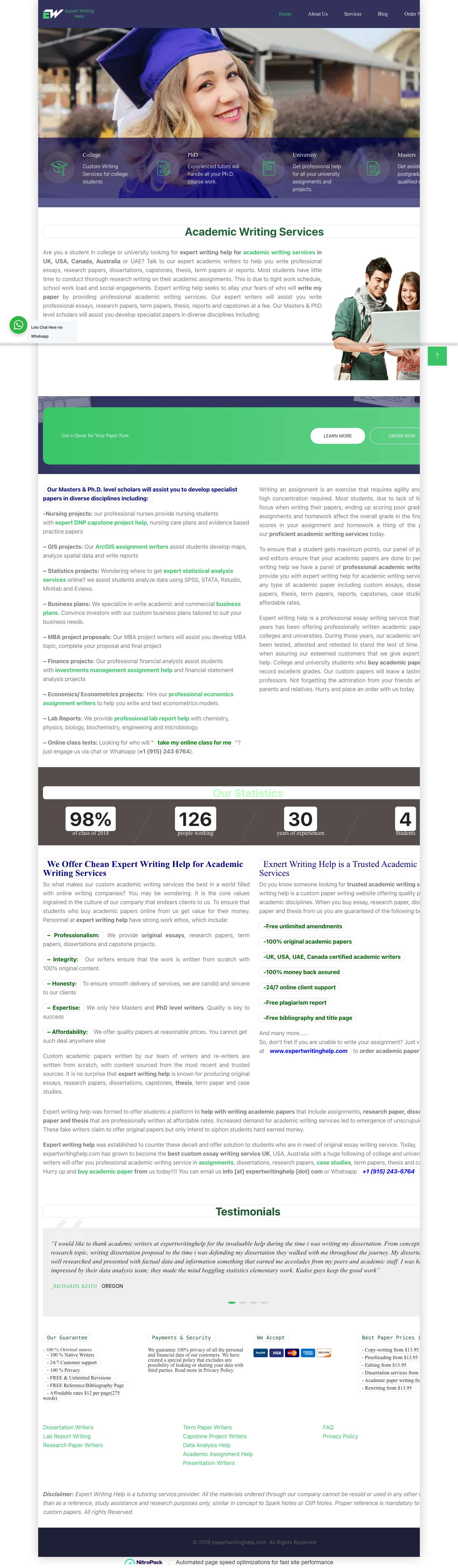 Expert Writing Help For Academic Writing Services | Buy Academic Papers - Full Screenshot