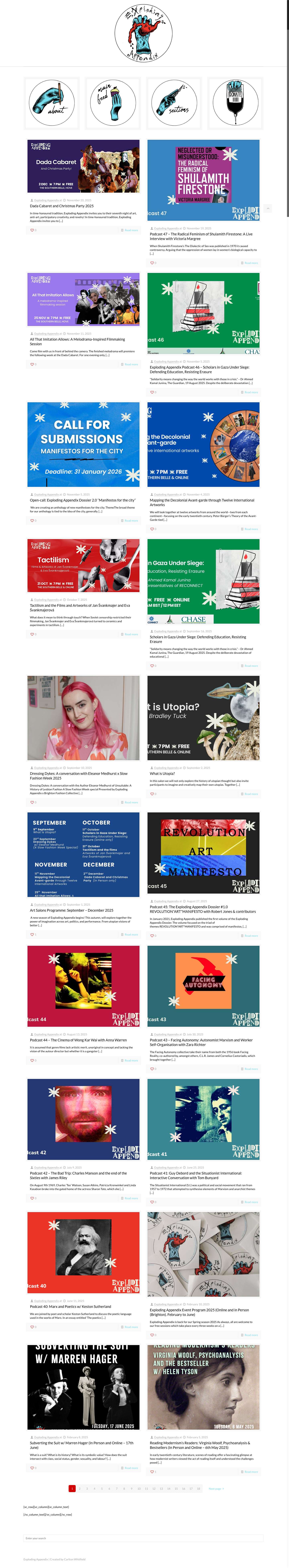 Exploding Appendix – Ideas and culture with guts - Full Screenshot