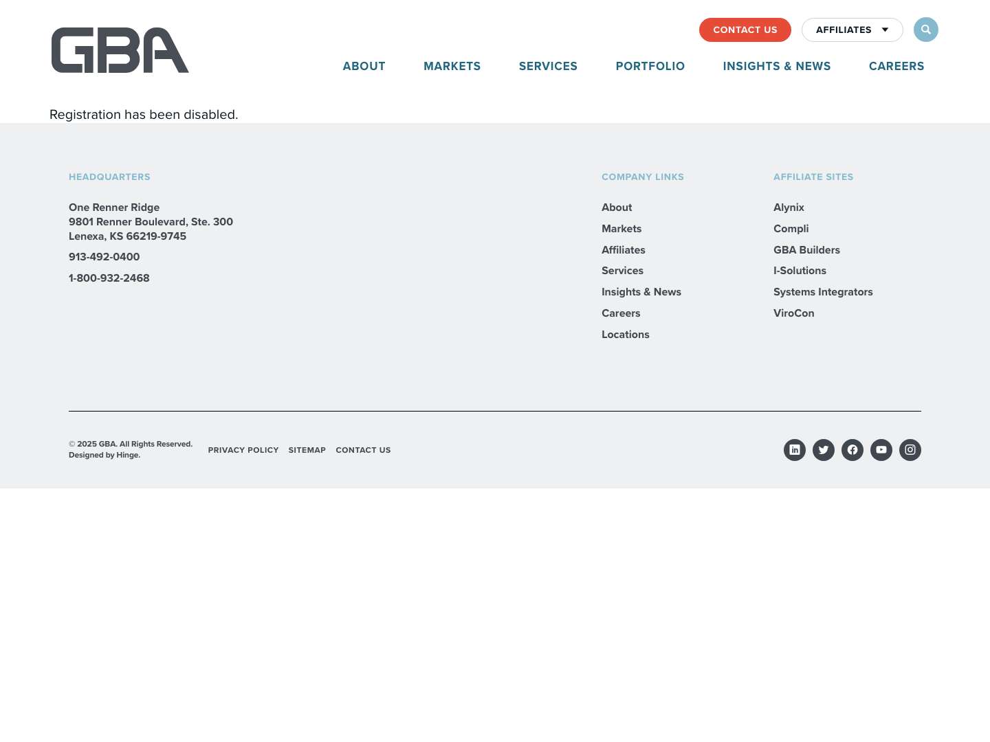 GBA Companies - Full Screenshot