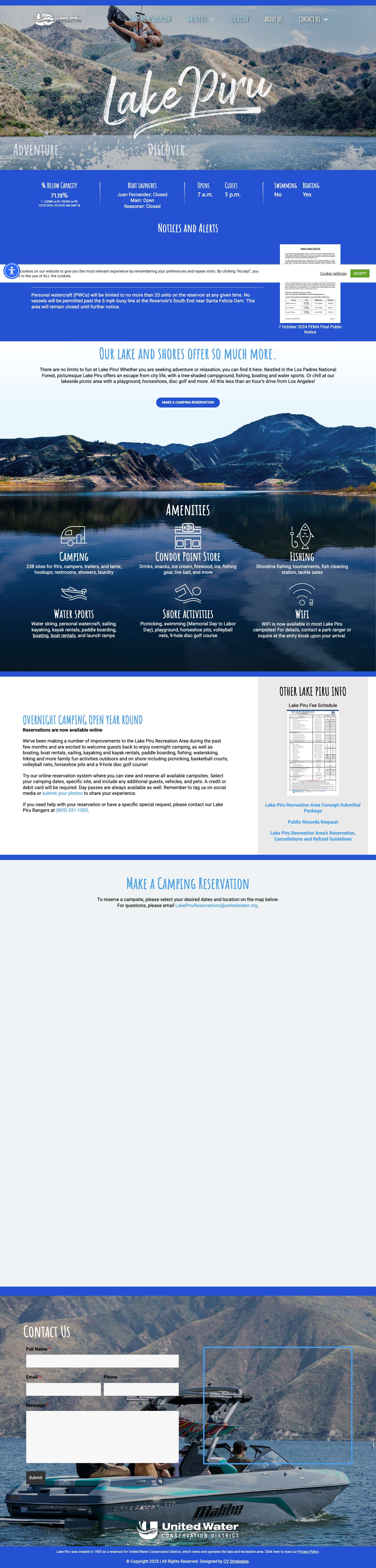 Home - Lake Piru - Full Screenshot