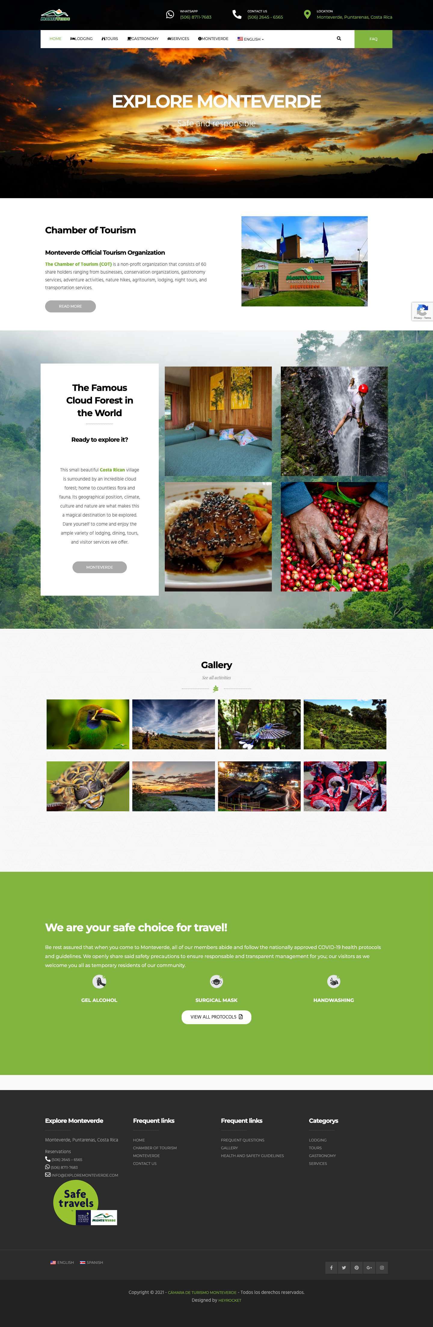 Cámara de turimo – Explore Monteverde - Full Screenshot