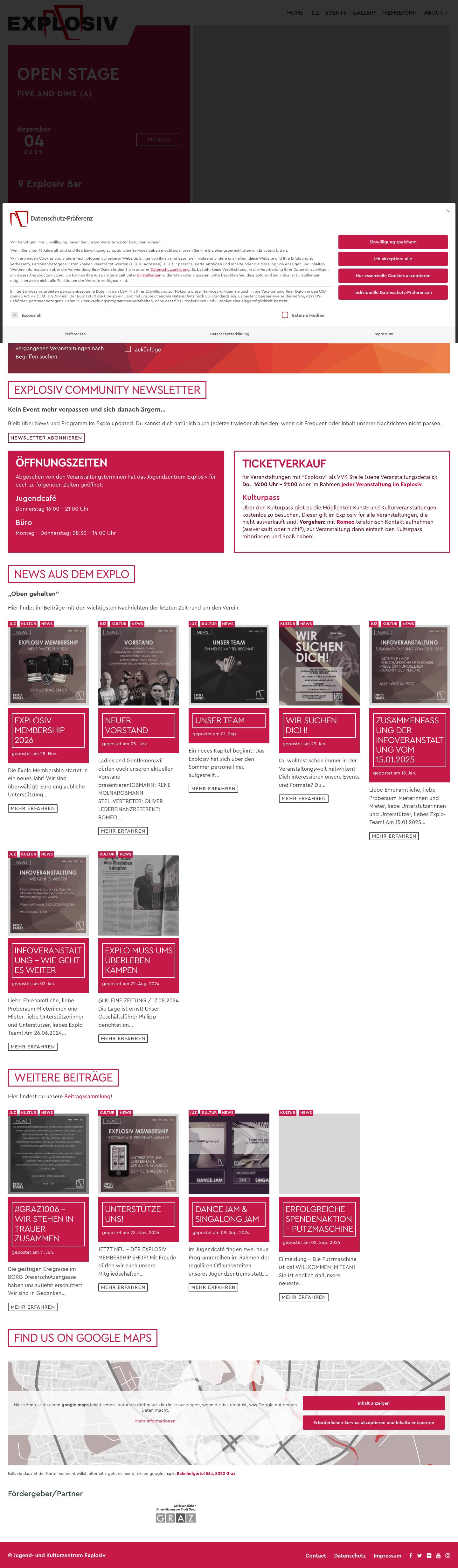 Explosiv – Jugend- und Kulturzentrum Explosiv - Full Screenshot