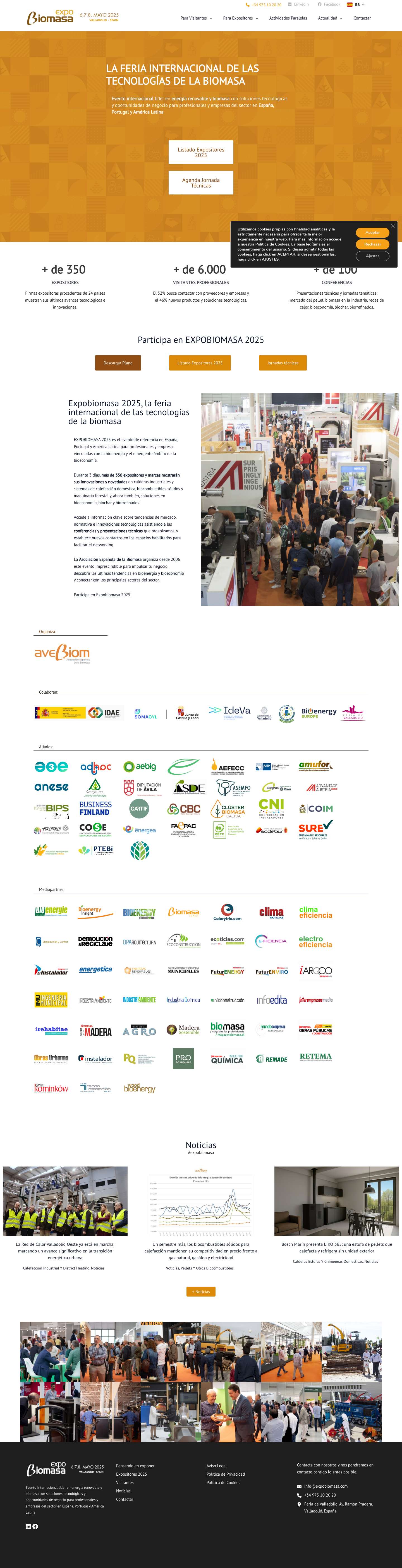 Feria Expobiomasa 2025 | Tecnología y Energía Sostenible - Full Screenshot