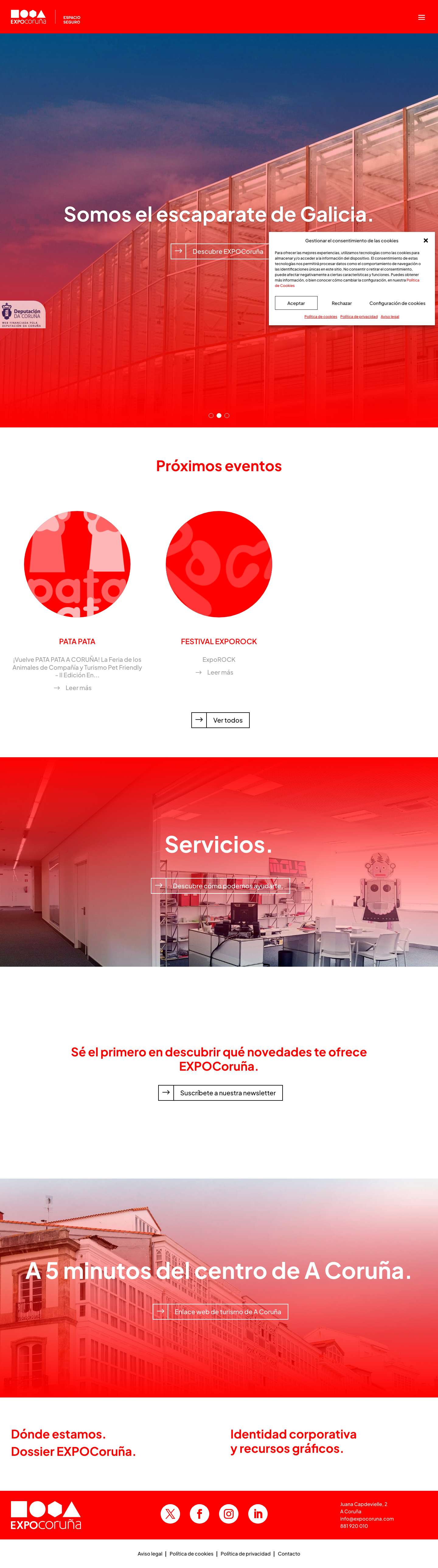 Inicio | EXPOCoruña - Full Screenshot