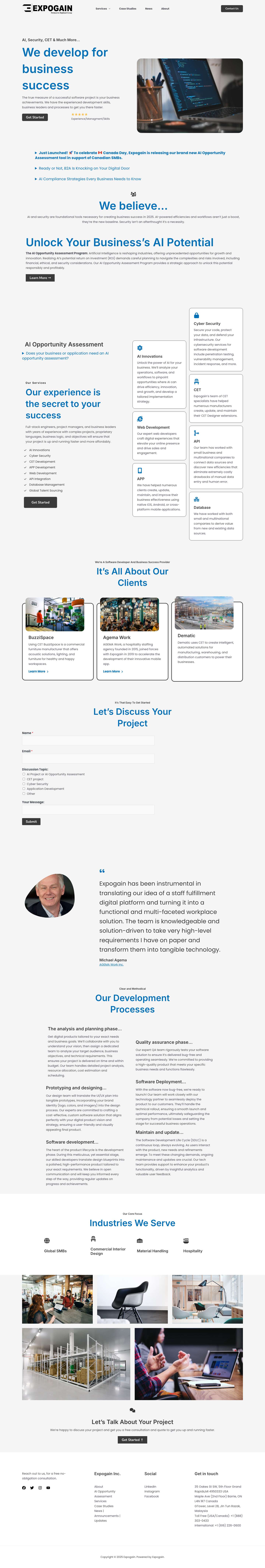 Develop for success - Expogain - Full Screenshot