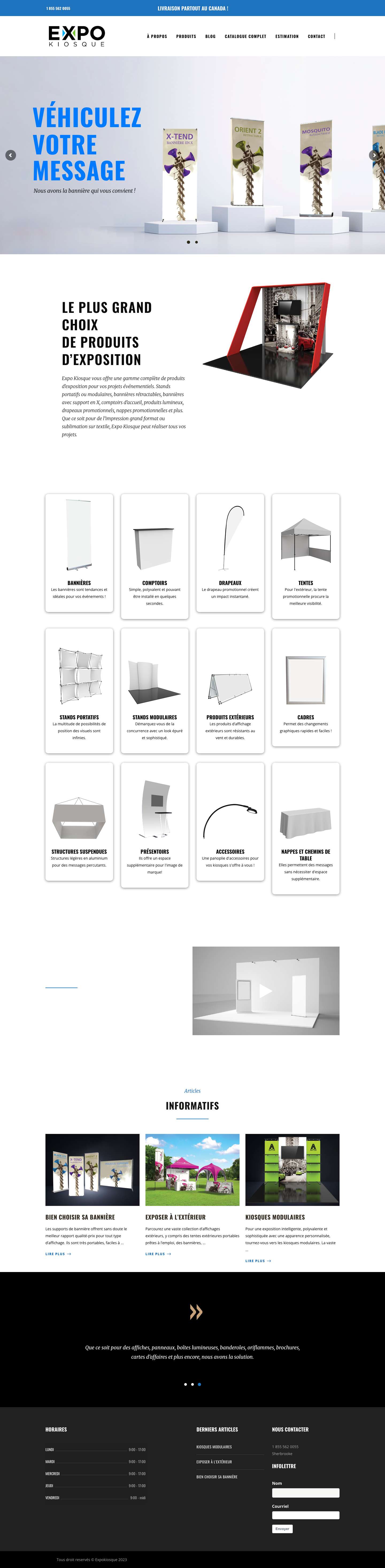 Expokiosque - Le plus grand choix de produits d’exposition - Full Screenshot