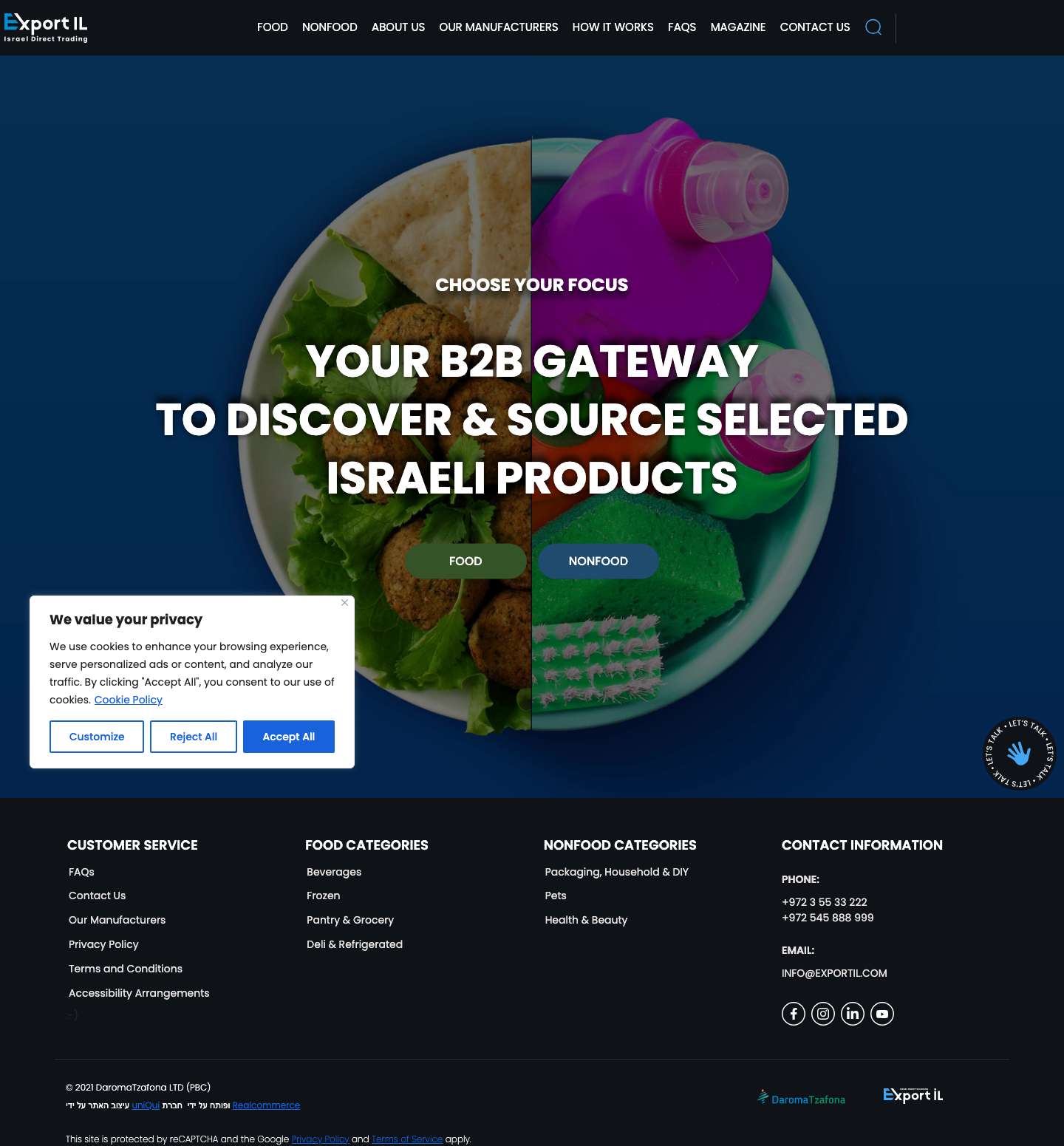 Main page - Export IL - Full Screenshot