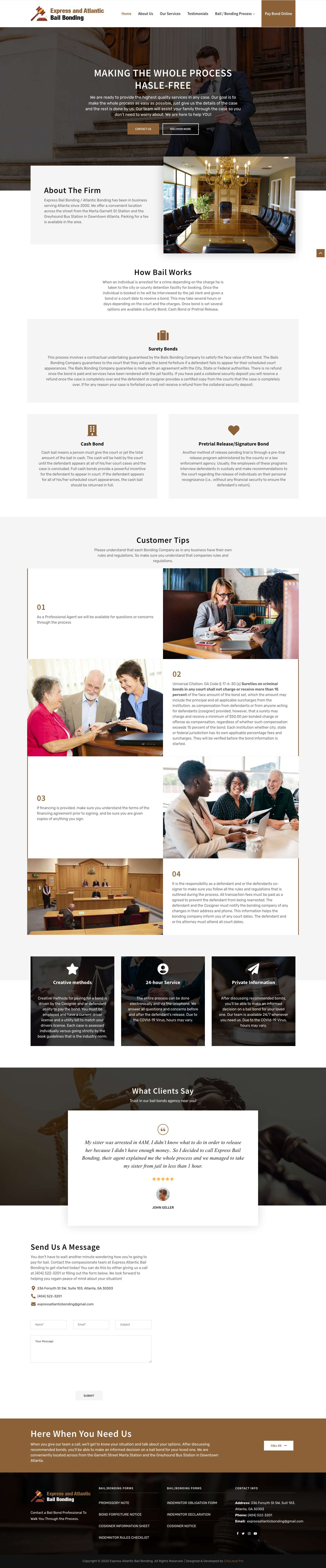 Express Atlantic Bail Bonding - Full Screenshot