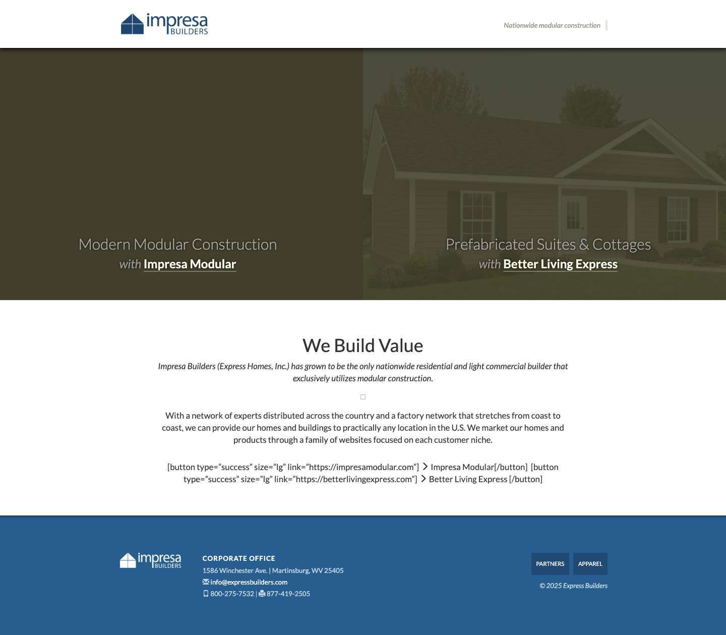 Impresa Builders – Nationwide modular construction - Full Screenshot