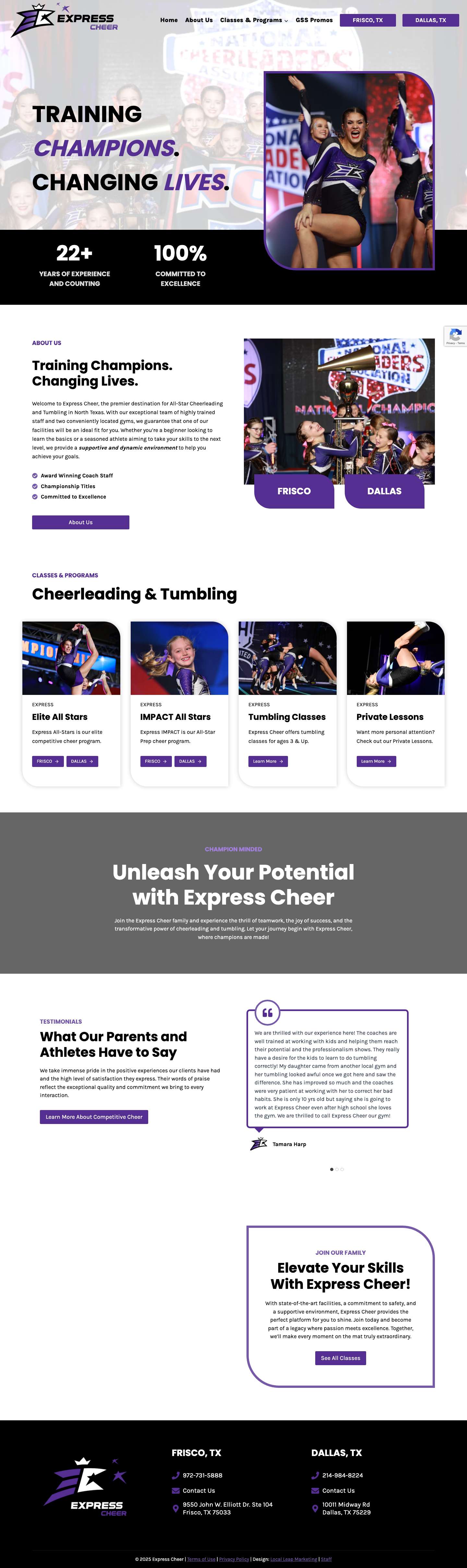 Express Cheer – Training Champions, Changing Lives.ExpandToggle MenuScroll to topScroll to topExpandExpandExpandExpandExpandExpandExpandExpand - Full Screenshot