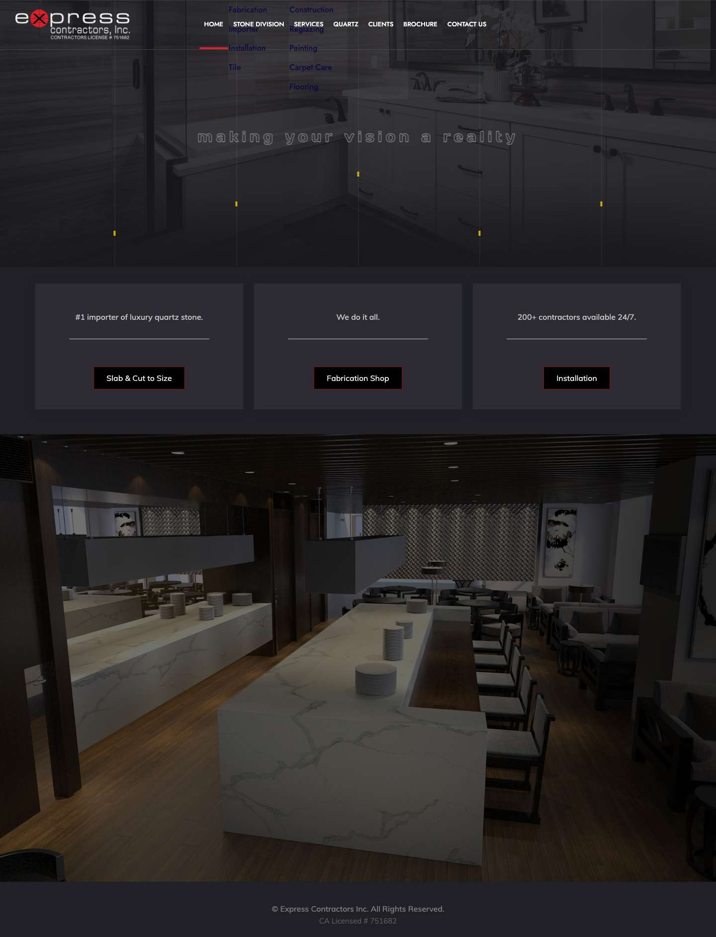 Express Contractors Inc. – More than 200 contractors available 24/7. Installation. No project is too big or too small. - Full Screenshot