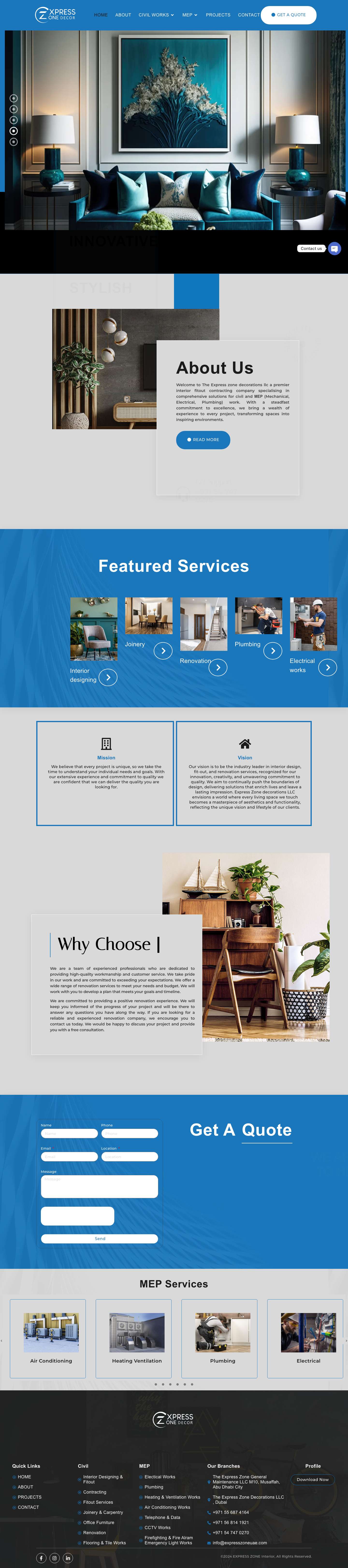 HOME - Express Zone - Full Screenshot