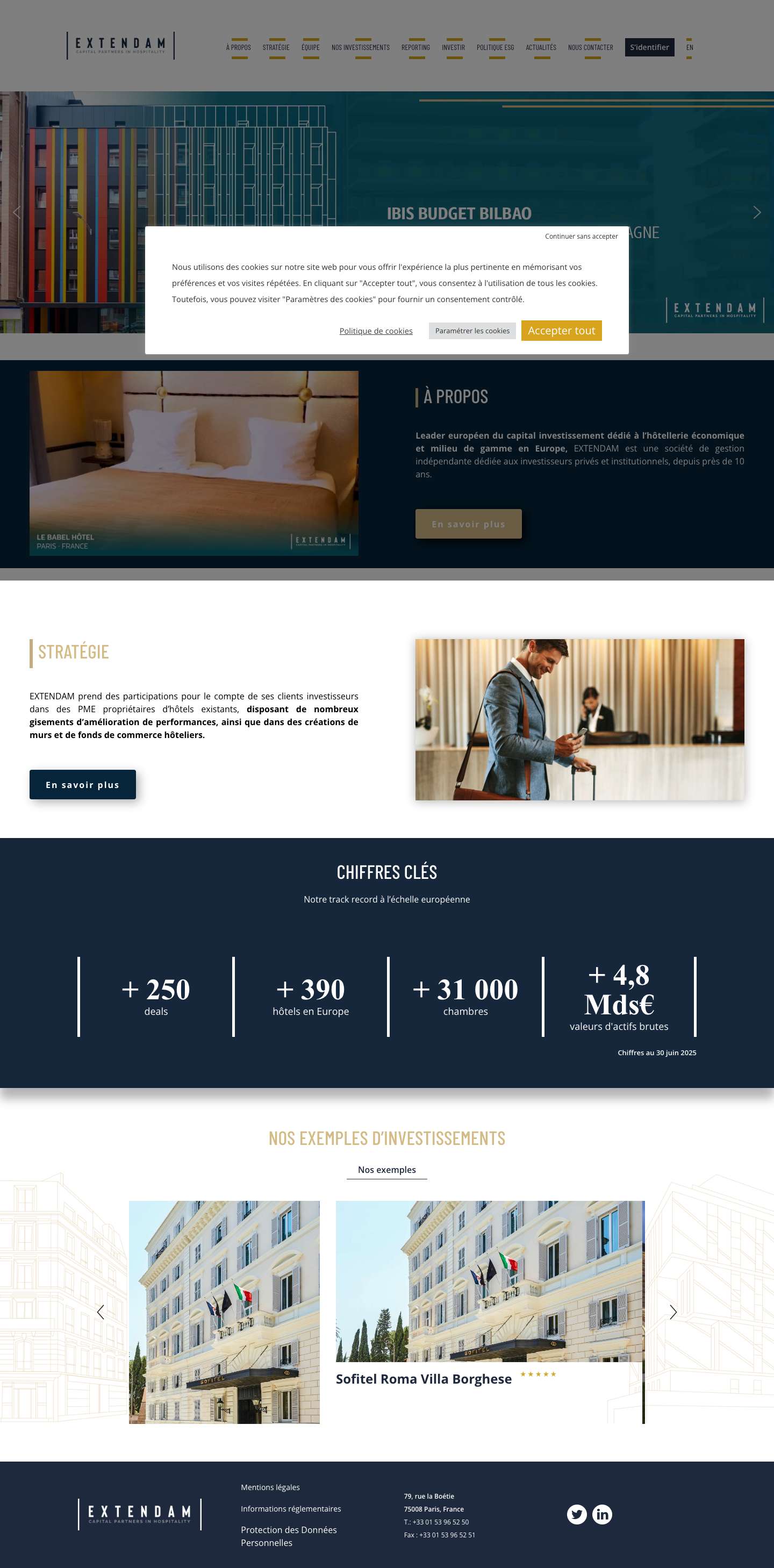 EXTENDAM | CAPITAL PARTNERS IN HOSPITALITY - Full Screenshot