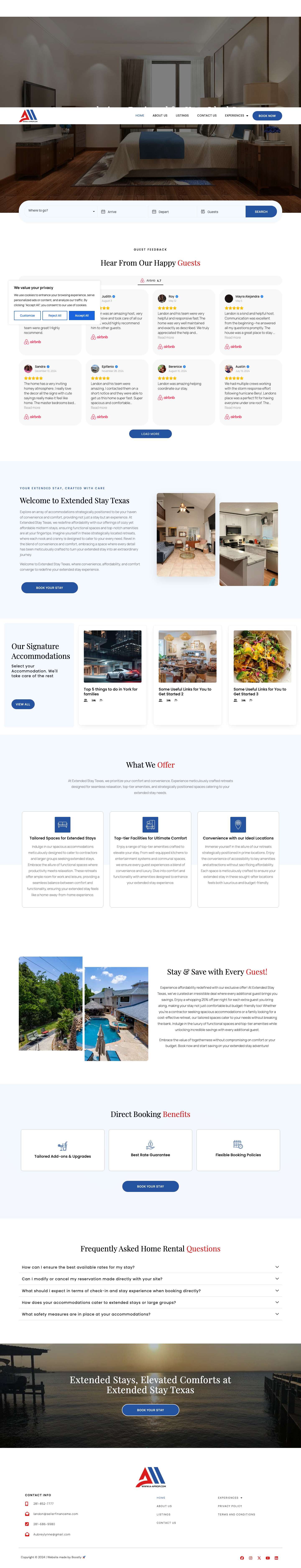 Home - Extended Stay Texas - Full Screenshot