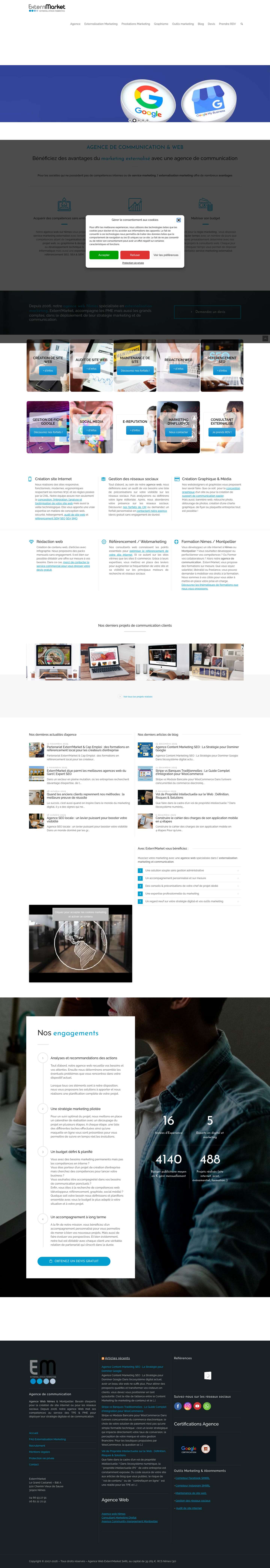 Agence web Nimes l Service web marketing externalisé - Full Screenshot