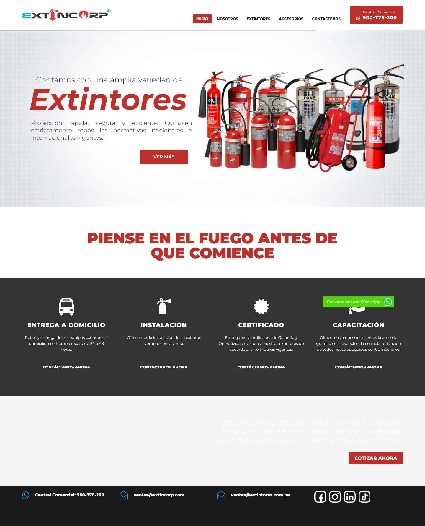 Extincorp – Extintores y Accesorios - Full Screenshot