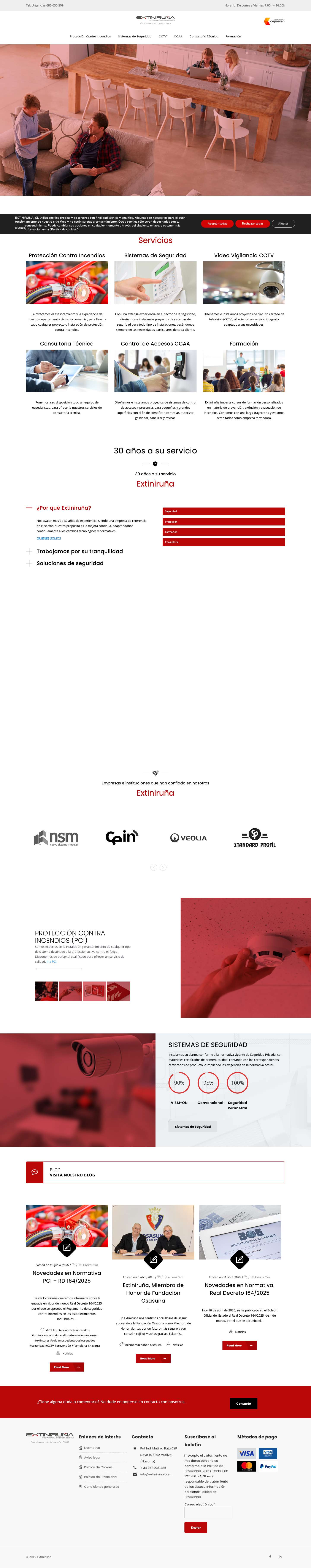 Extiniruña - Cuidamos de ti en todos los sentidos - Full Screenshot