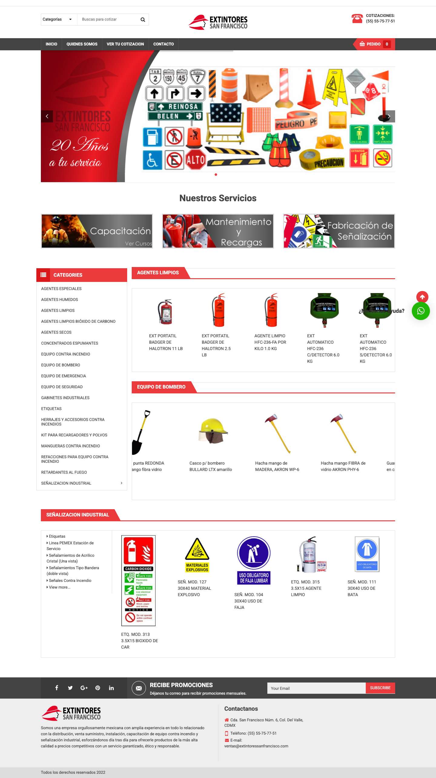Extintores San Francisco - Full Screenshot