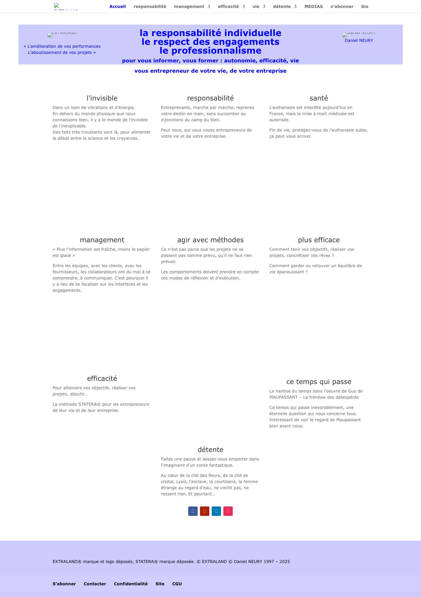EXTRALAND - Daniel NEURY – pour vous informer et vous former - Full Screenshot