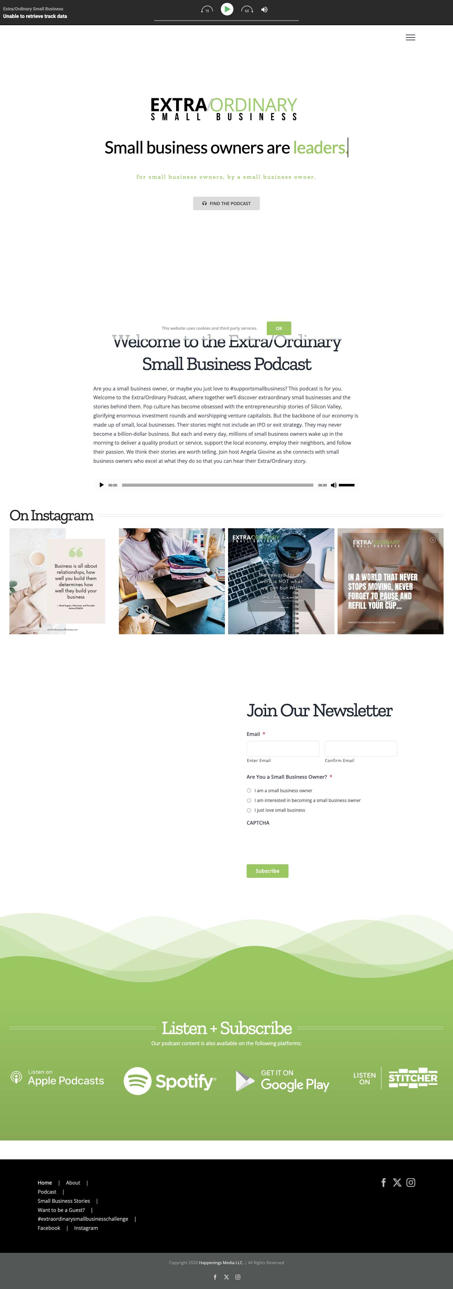 Home - Extra/Ordinary Small Business - Full Screenshot