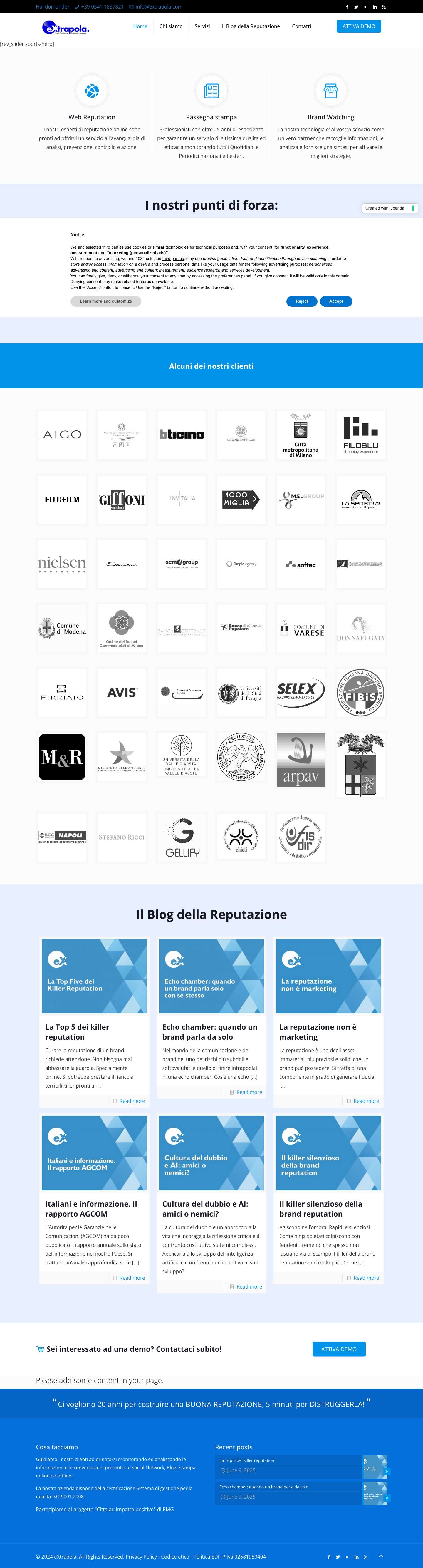 eXtrapola | Rassegna stampa online - Full Screenshot