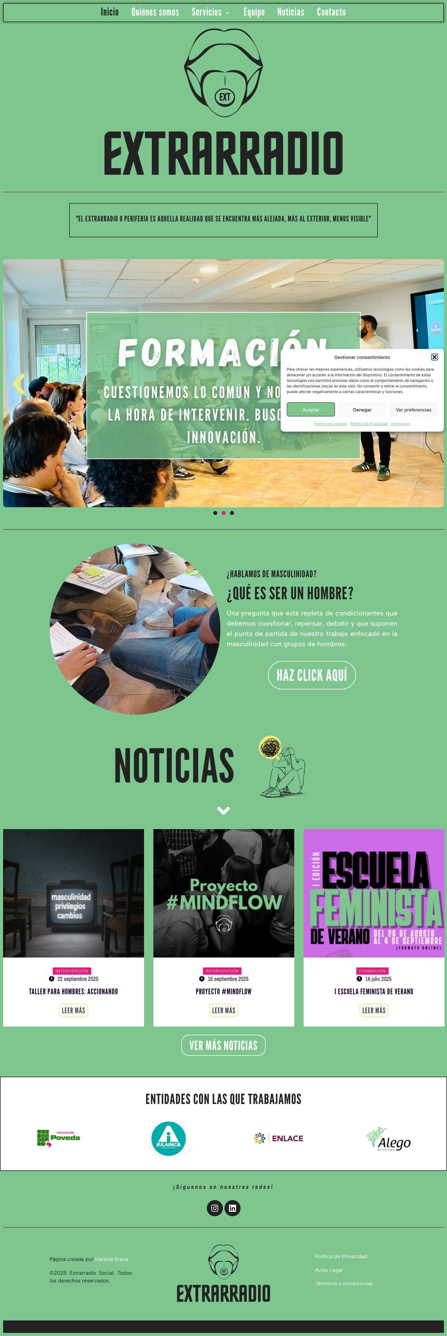 Inicio – Extrarradio Social - Full Screenshot