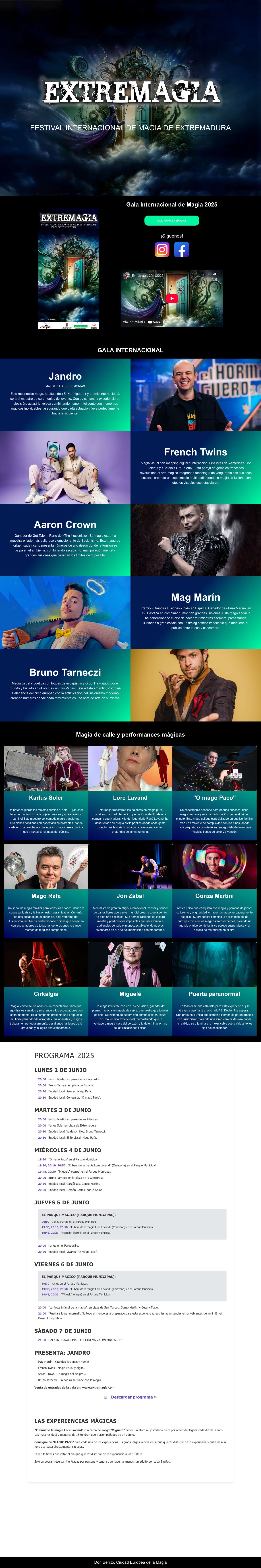 Extremagia – Festival Internacional de Magia de Extremadura - Full Screenshot