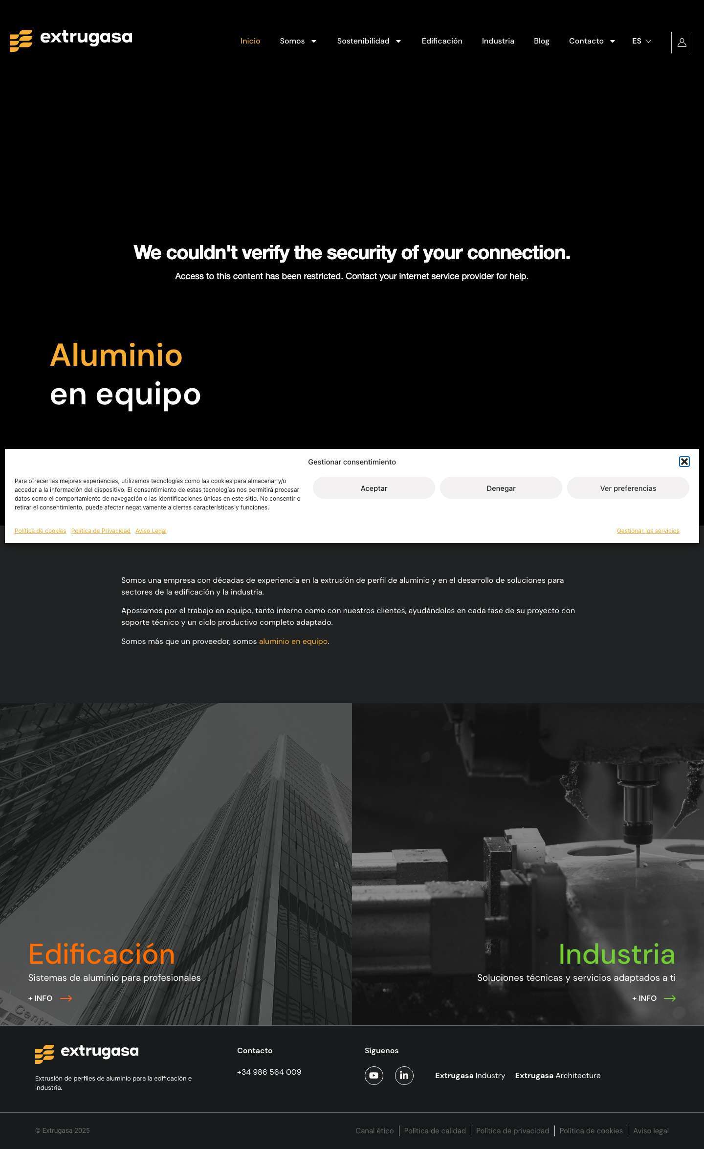 Extrugasa - Aluminio en equipo - Full Screenshot
