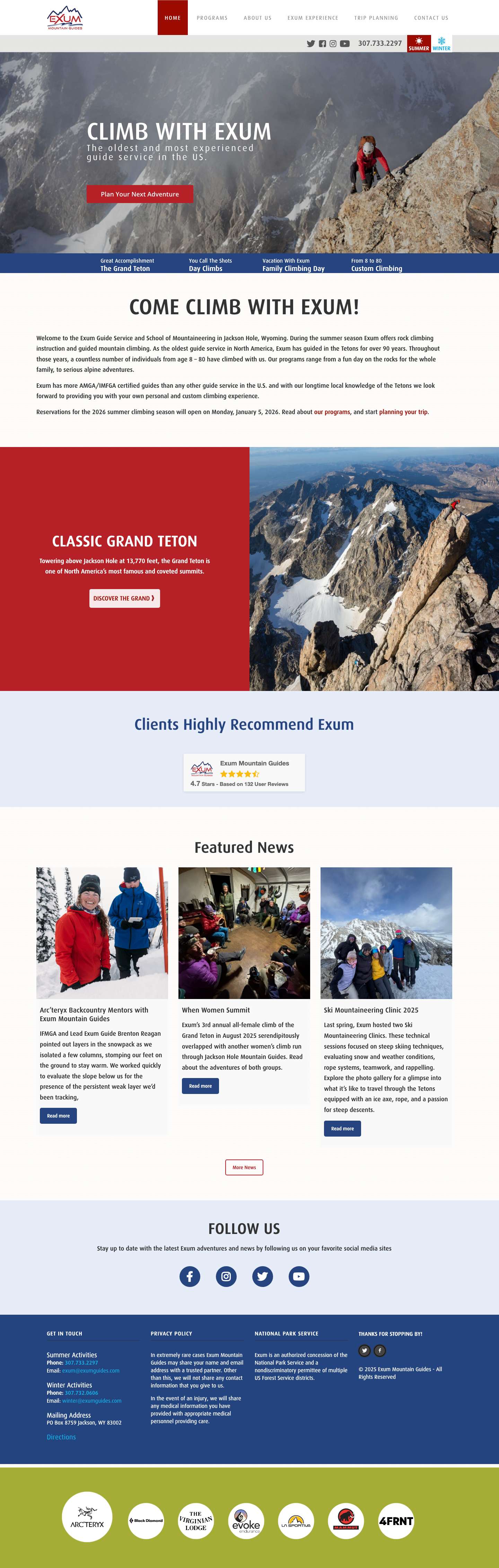 Climb the Grand Teton with Exum Mountain Guides - Full Screenshot